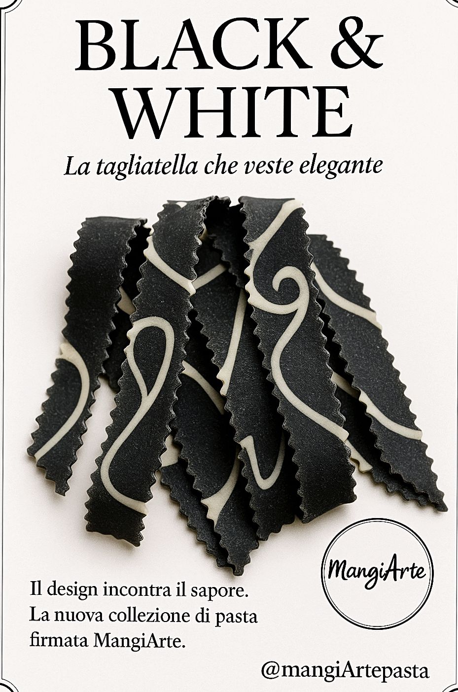 Tagliatelle Black & White – Pasta fresca artesanal