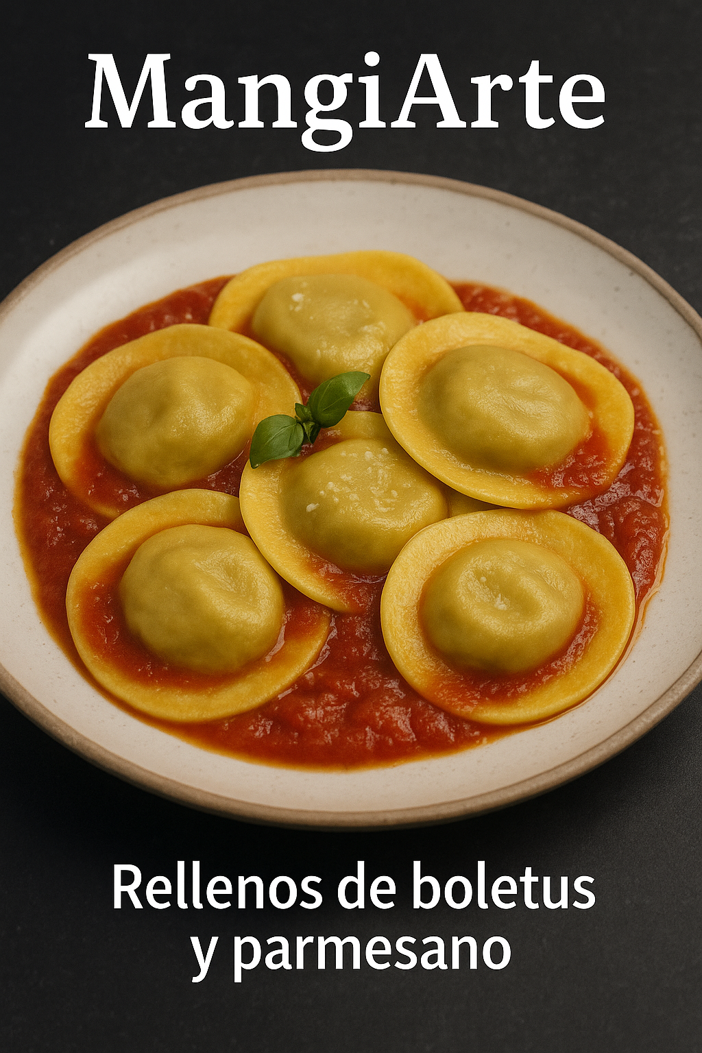 Ravioli Relleno Boletus Parmesan